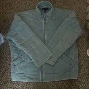 Forever 21 Quilted Jacket in Soft Blue